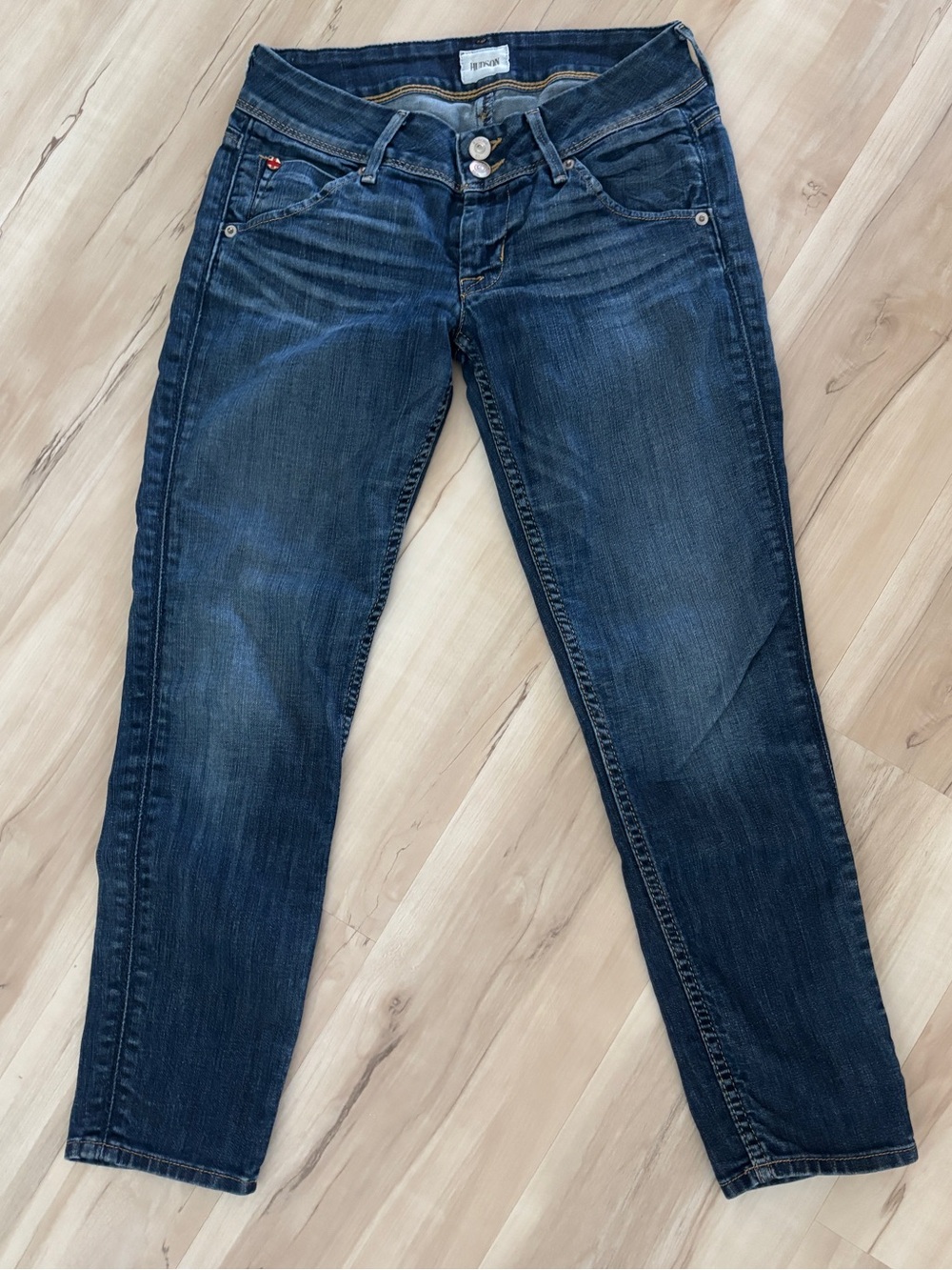 Hudson Jeans Straight Leg Denim in Dark Blue